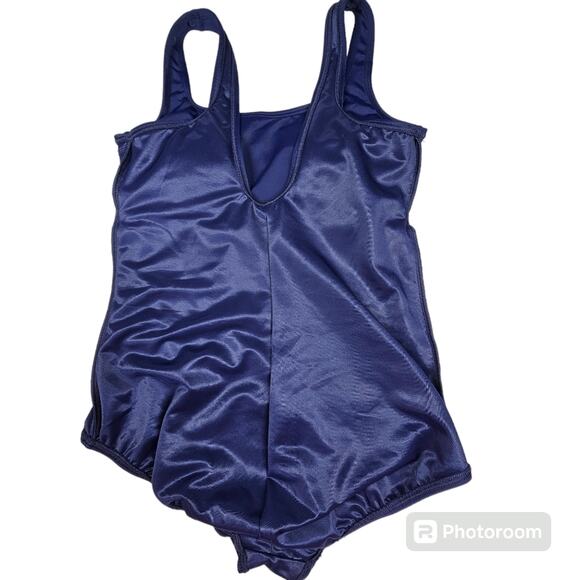 Lands' End Classic Navy Lined One Piece Swimsuit Size 8 - Picture 7 of 9